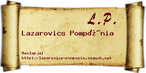 Lazarovics Pompónia névjegykártya